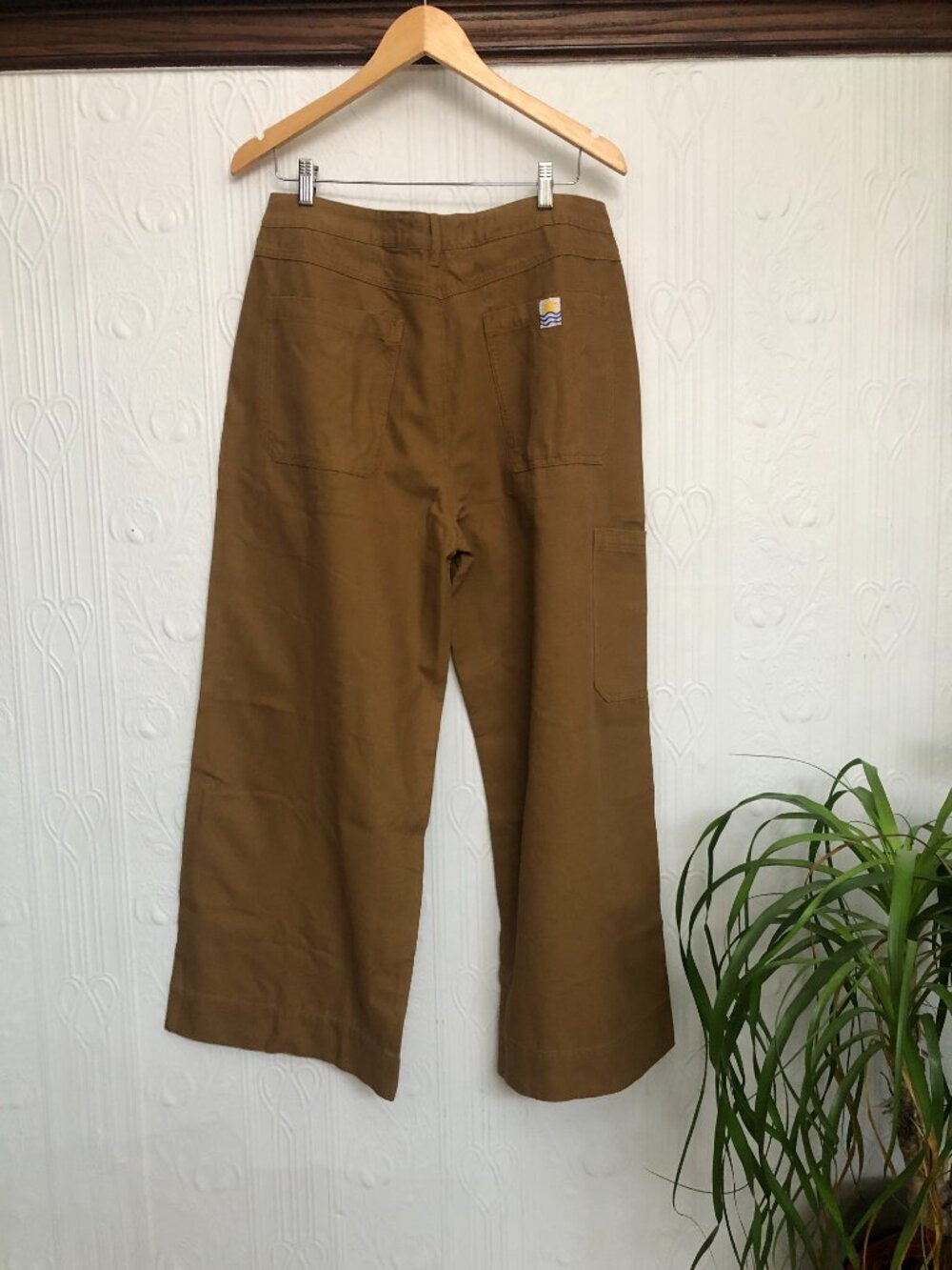 LF Markey British new carpenter wide leg trouser in walnut current size 12 US - Picture 14 of 14
